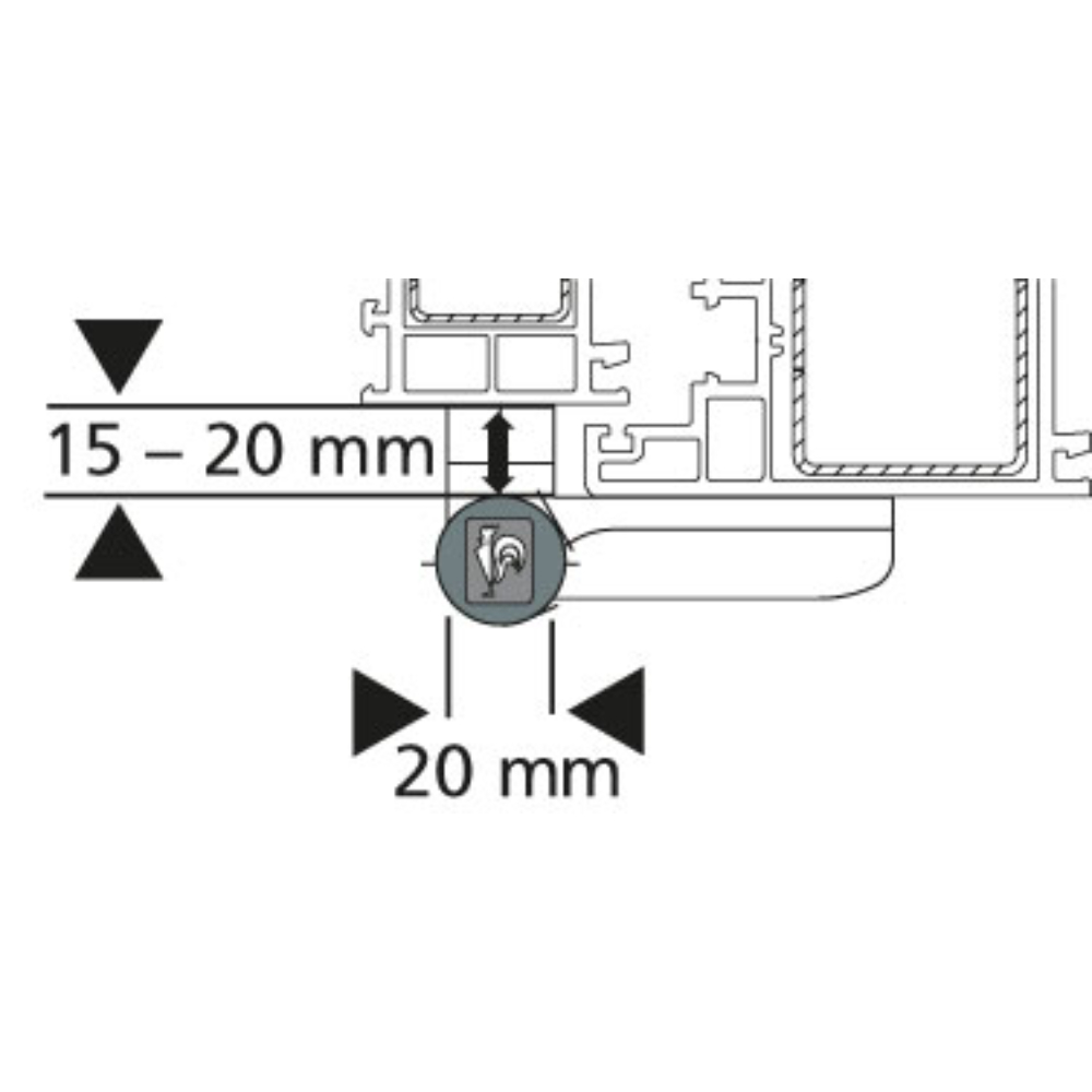 BIS.KT-SV FIJ.DIRECTA 15-20MM. SIMIL INOX-P foto del producto